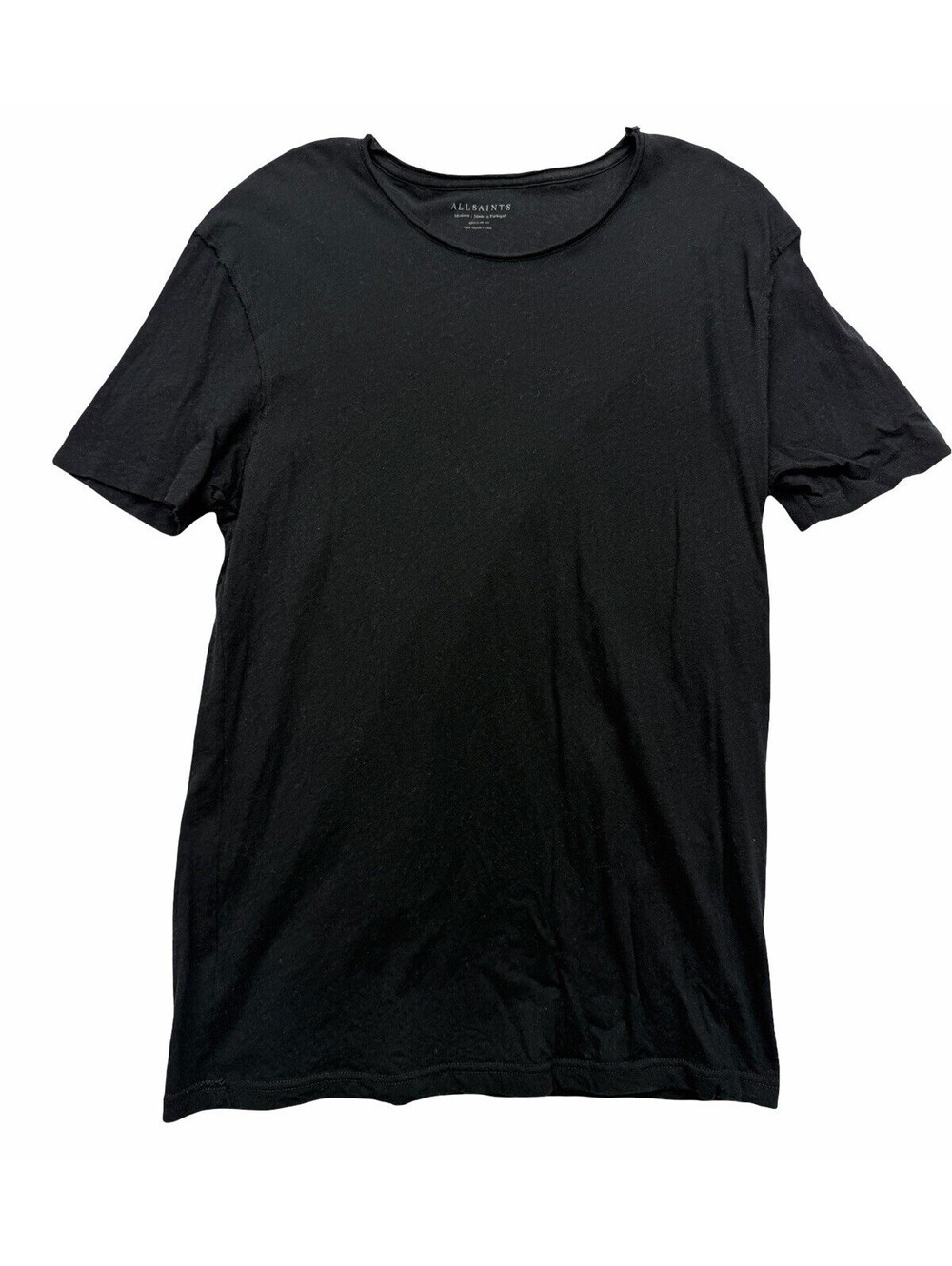 AllSaints Men's Regular Fit Figure Short Sleeve Crew T-Shirt Black Size M
